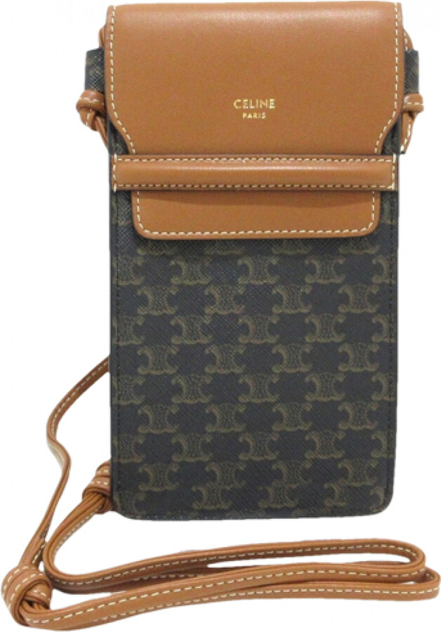 Celine Triomphe cloth clutch bag - ShopStyle