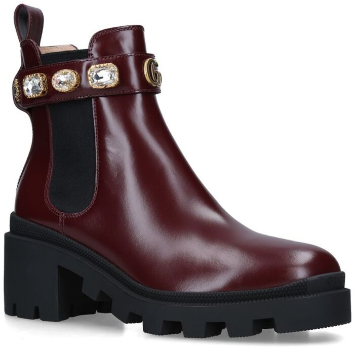 Burgundy Leather Boots | Shop the world 