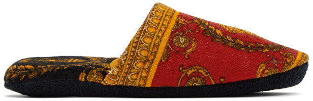 red versace slippers