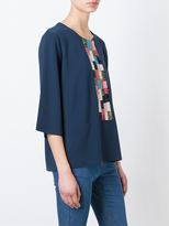 Thumbnail for your product : Tory Burch woven detail knit top