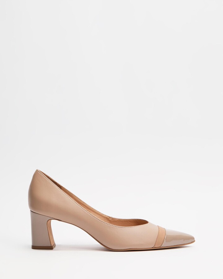 ladies beige court shoes