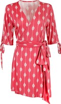 Thumbnail for your product : Sur La Côte - Pink Batik Wrap Dress