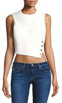 Thumbnail for your product : Tibi Sleeveless Snap Flap Cropped Top