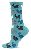 Thumbnail for your product : Hot Sox Fluffy Cats Crew Socks