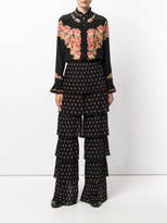 Thumbnail for your product : Vilshenko layered patterned trousers