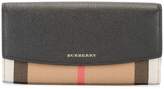 Thumbnail for your product : Burberry House Check And Leather Continental Wallet