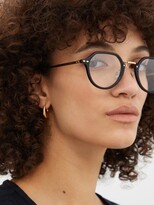 Thumbnail for your product : Isabel Marant Sunglasses Windsor Round Acetate And Metal Glasses - Black Gold