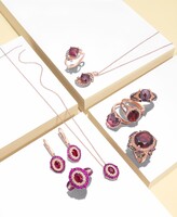 Thumbnail for your product : LeVian Crazy Collection Garnet (7-5/8 ct. t.w.) and Multi-Stone Round Flower Ring in 14k Rose Gold (Also Available in London Blue Topaz) - London Blu