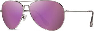 Maui Jim Mavericks 61mm Mirrored PolarizedPlus2® Aviator Sunglasses