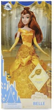 I Love Characters Disney Princess Beauty and the Beast Belle Classic Doll with Brush and Box