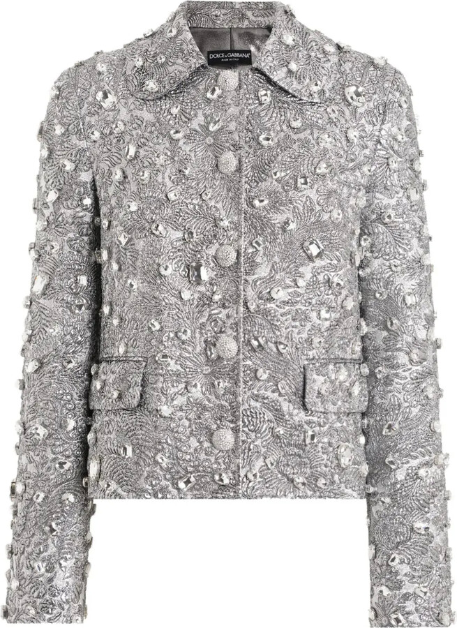 Dolce & Gabbana Floral-Jacquard Single-Breasted Jacket
