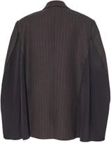 Thumbnail for your product : Maison Margiela Cape-Effect Striped Wool Blazer