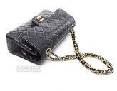 Thumbnail for your product : Chanel Pre-Owned Black Lambskin Small Double Flap Bag