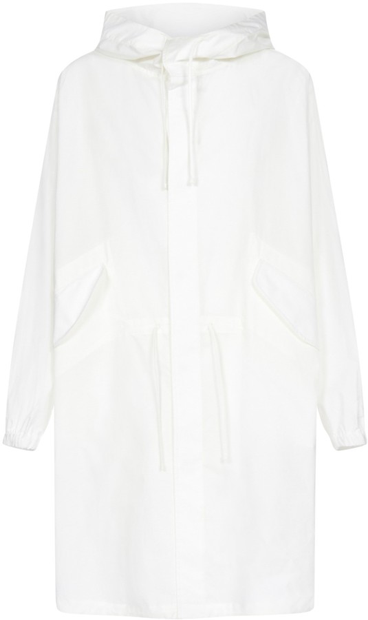 white long raincoat