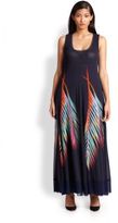 Thumbnail for your product : Fuzzi, Sizes 14-24 Fern-Print Tulle Maxi Dress