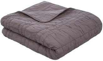 Linea Charcoal ruched bedspread