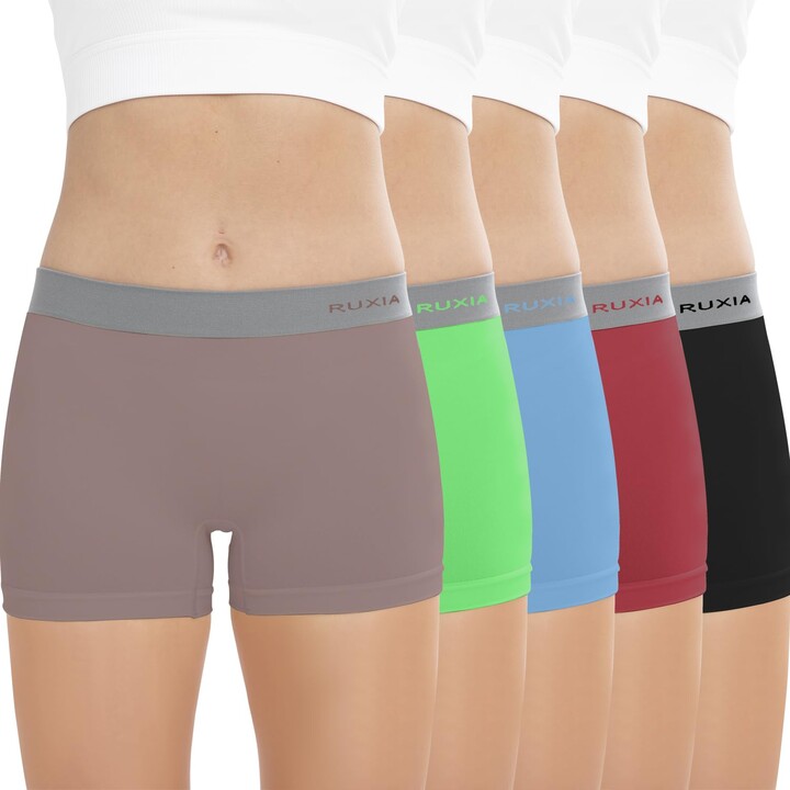 wirarpa Ladies Safety Boxer Shorts Cotton Anti Chafing Underwear 4 Pack  Women's Boy Shorts Leggings for Under Dresses Multicoloured Size S -  ShopStyle Lingerie & Nightwear