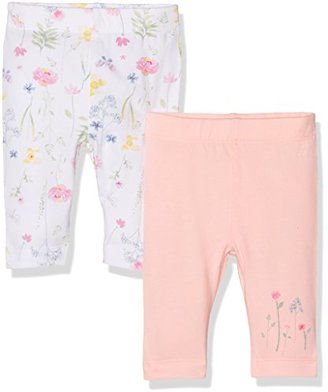 Mothercare Girl's Pink and Floral - 2 Pack Leggings