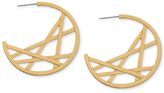 Thumbnail for your product : T Tahari Gold-Tone Lattice J-Hoop Earrings