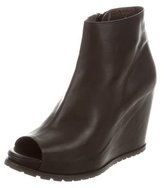 Thumbnail for your product : Brunello Cucinelli Peep-Toe Wedge Booties w/ Tags