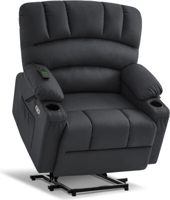 Latitude Run Waddells 27.2'' Extra Wide Power Recliner Lift Chair with Massage and Heat Faux Leather