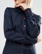 Thumbnail for your product : Love Moschino Heart Button Shirt in Navy