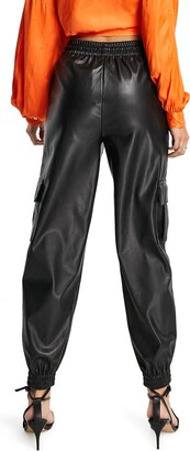 Topshop Faux Leather Joggers - ShopStyle Activewear Pants