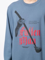 Thumbnail for your product : Undercover Long-Sleeved Fallen Man Print Jumper