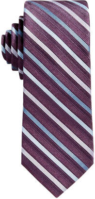 Calvin Klein Gemstone Zip Stripe Tie, Big Boys