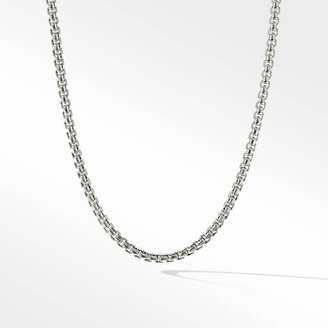 David Yurman Box Chain Necklace in Sterling Silver with 14K Yellow Gold Accent, 3.6mm in Sterling Silver And 14K Yellow Gold | W