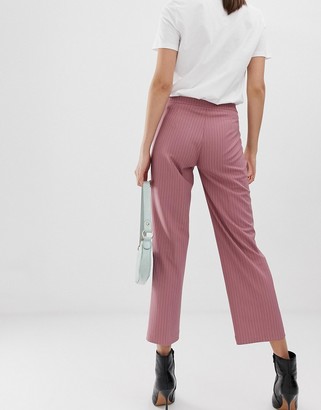 Pieces flare pinstripe pants