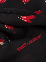 Thumbnail for your product : Saint Laurent No Smoking printed scarf