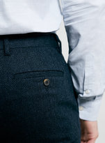 Thumbnail for your product : Topman Navy Tweed Dress Pants