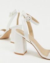 Thumbnail for your product : Be Mine Bridal Wink heeled sandals in ivory satin
