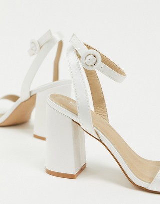 Be Mine Bridal Wink heeled sandals in ivory satin