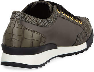 Love Moschino Power Croc-Embossed Platform Sneakers