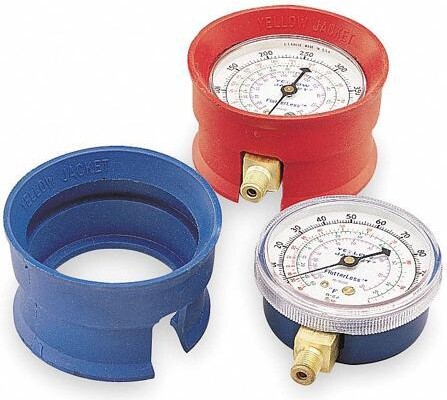 Yellow Jacket 49090 Gauge Boots,2-1/2 In Dia,PR