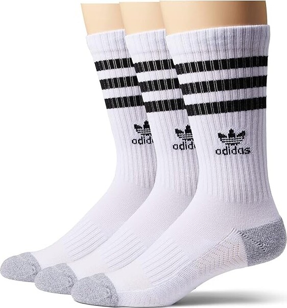 adidas Roller Crew Socks (3-Pair) (White/Black) Crew Cut Socks Shoes -  ShopStyle