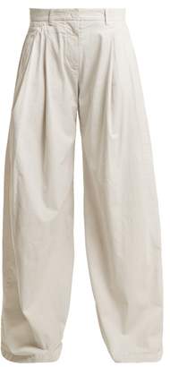 Nili Lotan Seville wide-leg cotton-blend trousers