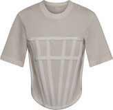 corset-style organic-cotton T-shirt 