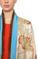 Thumbnail for your product : Etro Jacquard Kimono Coat W/ Lapin Fur Trim