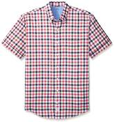 Thumbnail for your product : Izod Men's Big and Tall Saltwater Dockside Chambray Plaid Short Sleeve Shirt