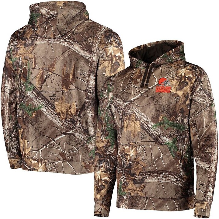 Men's Dunbrooke Realtree Camo Cleveland Browns Circle Champion Tech Fleece Pullover Hoodie