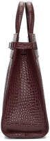 Thumbnail for your product : Saint Laurent Burgundy Croc Small Manhattan Bag