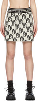 Thumbnail for your product : we11done White Knit Logo Mini Skirt