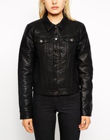Thumbnail for your product : MANGO Buttoned Faux Leather Jacket