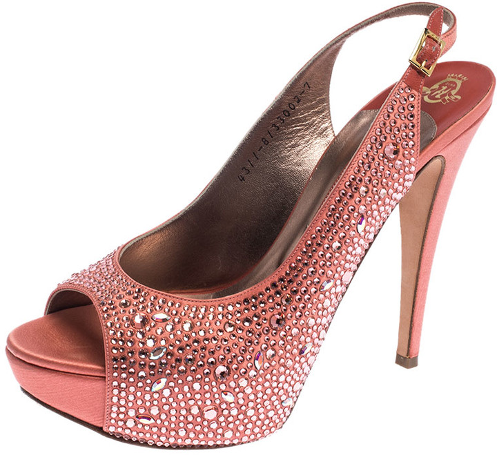 coral orange sandals