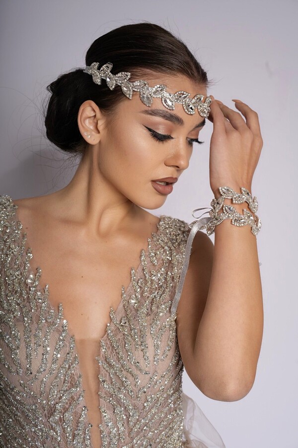 silver gatsby headpiece