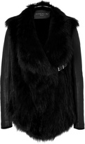 Thumbnail for your product : Barbara Bui Leather Jacket with Fox Fur