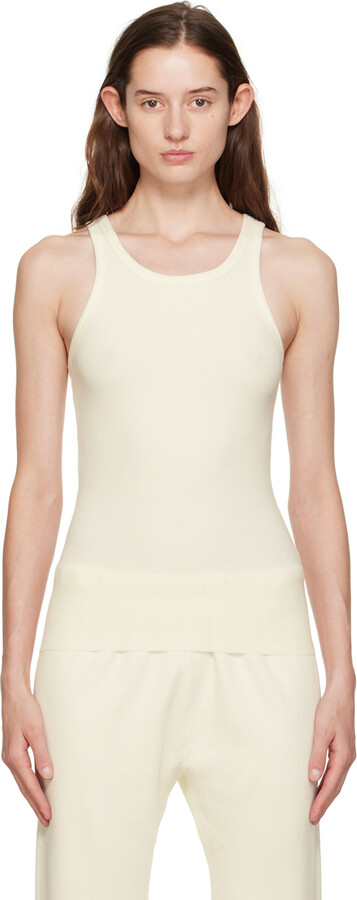 Varley Calder High Neck Tank (Snow White) Women's Clothing - ShopStyle Tops